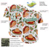 Custom White Kelly Green 3D Mexican Festival Tacos And Sombrero Cinco de Mayo Authentic Baseball Jersey