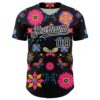 Custom Black White 3D Mexican Festival Flower Cinco de Mayo Authentic Baseball Jersey