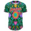 Custom Kelly Green Red-White 3D Mexican Festival Flower Cinco de Mayo Authentic Baseball Jersey