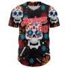 Custom Kelly Green Fire Red-White 3D Mexican Festival Flower And Skull Cinco de Mayo Authentic Baseball Jersey