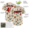 Custom Cream Red-Black 3D Mexican Festival Cactus Skull Sombrero Cinco de Mayo Authentic Baseball Jersey