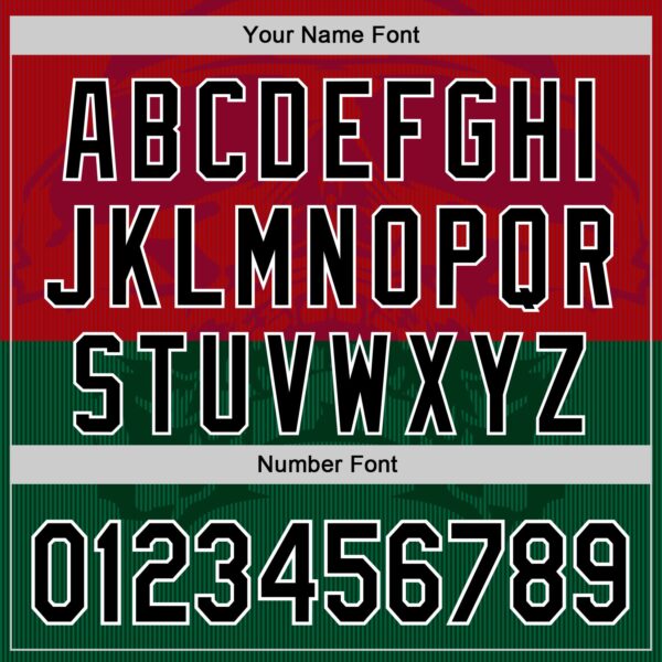 Custom Cardinal Black-Kelly Green 3D Mexico Authentic Baseball Jersey