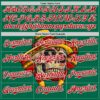 Custom Kelly Green Red-White 3D Mexican Festival Skull With Sombrero Cinco de Mayo Authentic Baseball Jersey