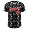 Custom Black Red-White 3D Mexican Cactus Authentic Baseball Jersey