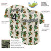 Custom Cream Black-White 3D Mexican Cactus Authentic Baseball Jersey