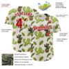 Custom Cream Red-White 3D Mexican Cactus Authentic Baseball Jersey