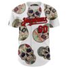 Custom White Red-Black 3D Mexican Skull Authentic Baseball Jersey