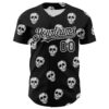 Custom Black White 3D Skull Authentic Baseball Jersey