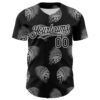 Custom Black White 3D Apache Skull Authentic Baseball Jersey