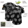 Custom Black White 3D Apache Skull Authentic Baseball Jersey