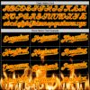 Custom Black Orange-Light Yellow 3D Flame Skull Authentic Baseball Jersey