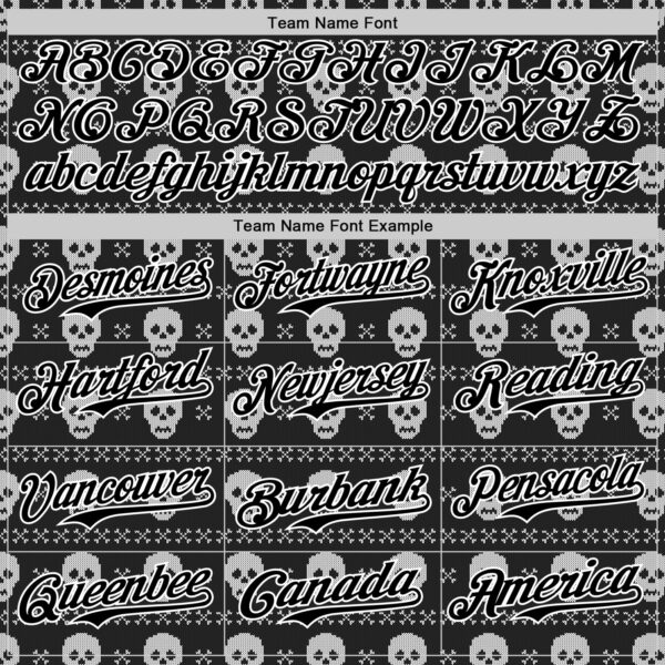 Custom Black White 3D Gothic Skull Authentic Baseball Jersey