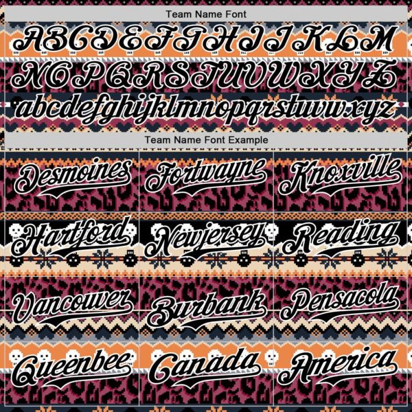 Custom Black White 3D Skull And Leopard Print Authentic Baseball Jersey