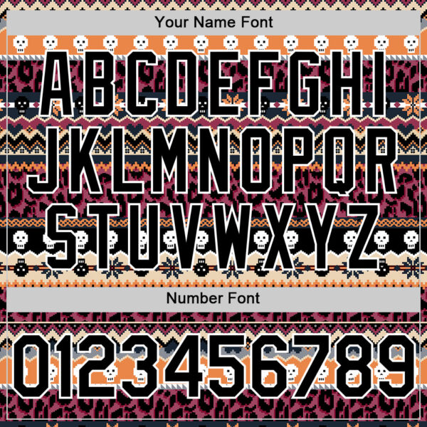 Custom Black White 3D Skull And Leopard Print Authentic Baseball Jersey