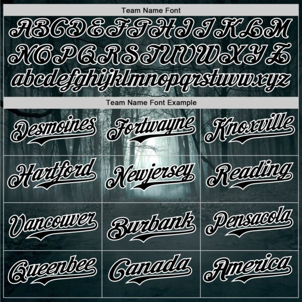 Custom Black White 3D Spooky Skull Authentic Baseball Jersey