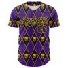 Custom Purple Navy-Gold 3D Skull Authentic Baseball Jersey