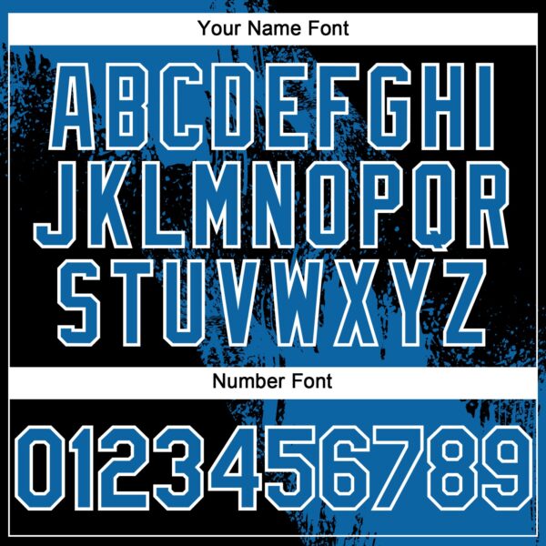 Custom Blue Black-White 3D Pattern Design Abstract Brush Stroke Authentic Baseball Jersey