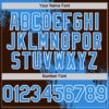 Custom Electric Blue Brown-White 3D Pattern Design Abstract Brush Stroke Authentic Baseball Jersey