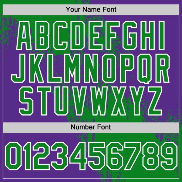 Custom Grass Green Purple-White 3D Pattern Design Abstract Brush Stroke Authentic Baseball Jersey