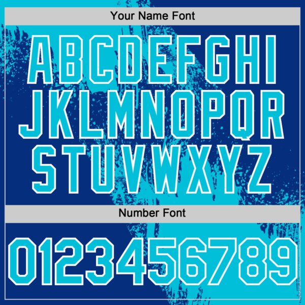 Custom Lakes Blue Royal-White 3D Pattern Design Abstract Brush Stroke Authentic Baseball Jersey