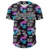 Custom Black White 3D Pattern Design Rave Psychedelic Skull Authentic Baseball Jersey