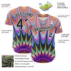Custom Orange Black-White 3D Pattern Design Rave Psychedelic Fractal Style Authentic Baseball Jersey