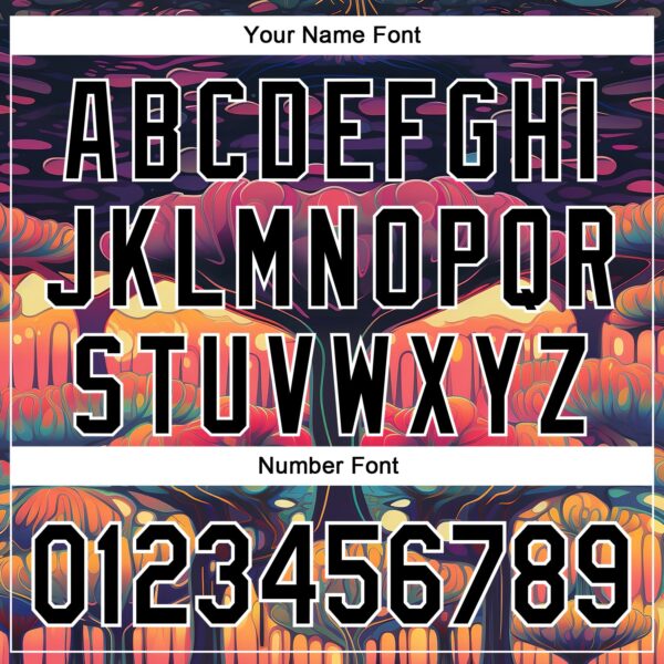 Custom Black White 3D Pattern Design Rave Psychedelic Forest Authentic Baseball Jersey