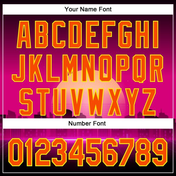 Custom Purple Orange-Light Yellow 3D Pattern Design Rave Psychedelic Futuristic Music Authentic Baseball Jersey