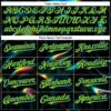 Custom Black Neon Green-Royal 3D Pattern Design Rave Psychedelic Holographic Vaporwave Style Authentic Baseball Jersey
