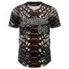 Custom Black White 3D Pattern Design Rave Psychedelic Snakeskin Authentic Baseball Jersey