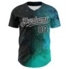 Custom Black White 3D Pattern Design Rave Psychedelic Space Galaxy Star Authentic Baseball Jersey