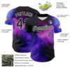 Custom Black White 3D Pattern Design Rave Psychedelic Space Galaxy Star Authentic Baseball Jersey