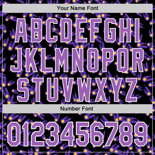 Custom Black Medium Purple-White 3D Pattern Design Galaxy Star Meteor Authentic Baseball Jersey