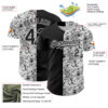 Custom White Black 3D Pattern Design Graffiti Splash Ink Authentic Baseball Jersey