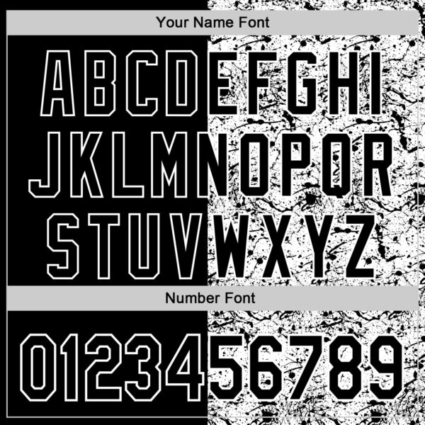 Custom White Black 3D Pattern Design Graffiti Splash Ink Authentic Baseball Jersey