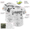Custom White Black 3D Pattern Design Graffiti Splash Ink Authentic Baseball Jersey