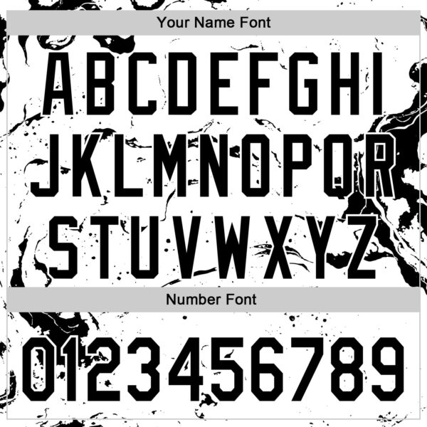 Custom White Black 3D Pattern Design Graffiti Splash Ink Authentic Baseball Jersey