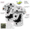 Custom White Black 3D Pattern Design Graffiti Splash Ink Authentic Baseball Jersey