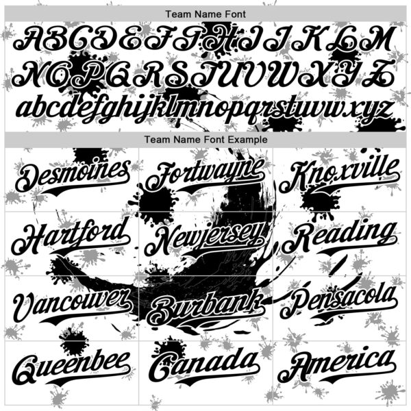 Custom White Black 3D Pattern Design Graffiti Splash Ink Authentic Baseball Jersey