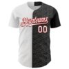Custom Black White-Red 3D Pattern Design Constellation Space Galaxy Star Authentic Baseball Jersey