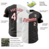 Custom Black White-Red 3D Pattern Design Constellation Space Galaxy Star Authentic Baseball Jersey