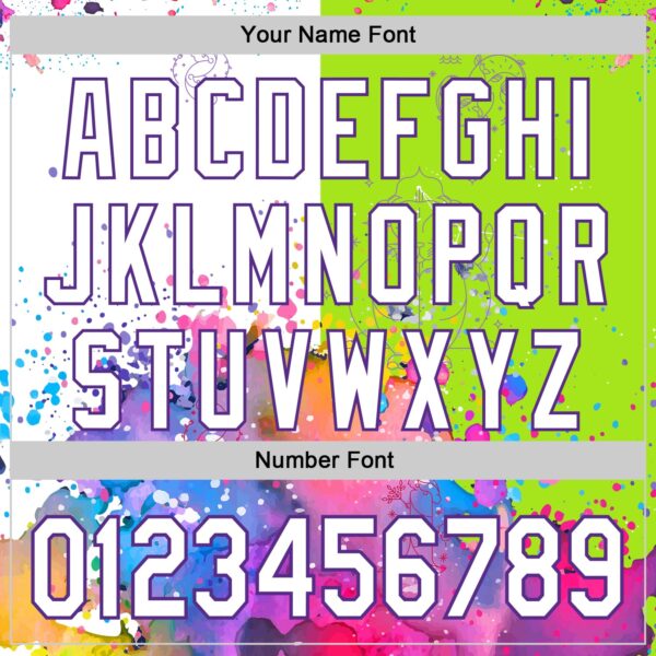 Custom Neon Green White-Purple 3D Pattern Design Graffiti Splash And Constellation Space Galaxy Star Authentic Baseball Jersey