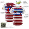 Custom White Red Black Cuban Flag-Blue 3D Cuba Authentic Baseball Jersey