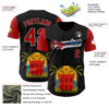 Custom Black Red White-Cuban Flag 3D Cuba Authentic Baseball Jersey