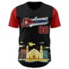 Custom Black Red White-Cuban Flag 3D Cuba Santiago Authentic Baseball Jersey