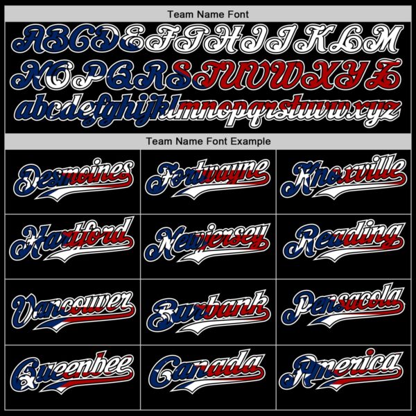 Custom Black Red White-Puerto Rican Flag 3D Puerto Rico Authentic Baseball Jersey