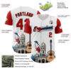 Custom White Red Black-Cuban Flag 3D Cuba Santiago Authentic Baseball Jersey