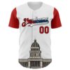 Custom White Red Black-Cuban Flag 3D Cuba Havana Authentic Baseball Jersey
