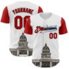 Custom White Red Black-Cuban Flag 3D Cuba Havana Authentic Baseball Jersey