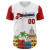 Custom White Red Black-Cuban Flag 3D Cuba Havana Authentic Baseball Jersey